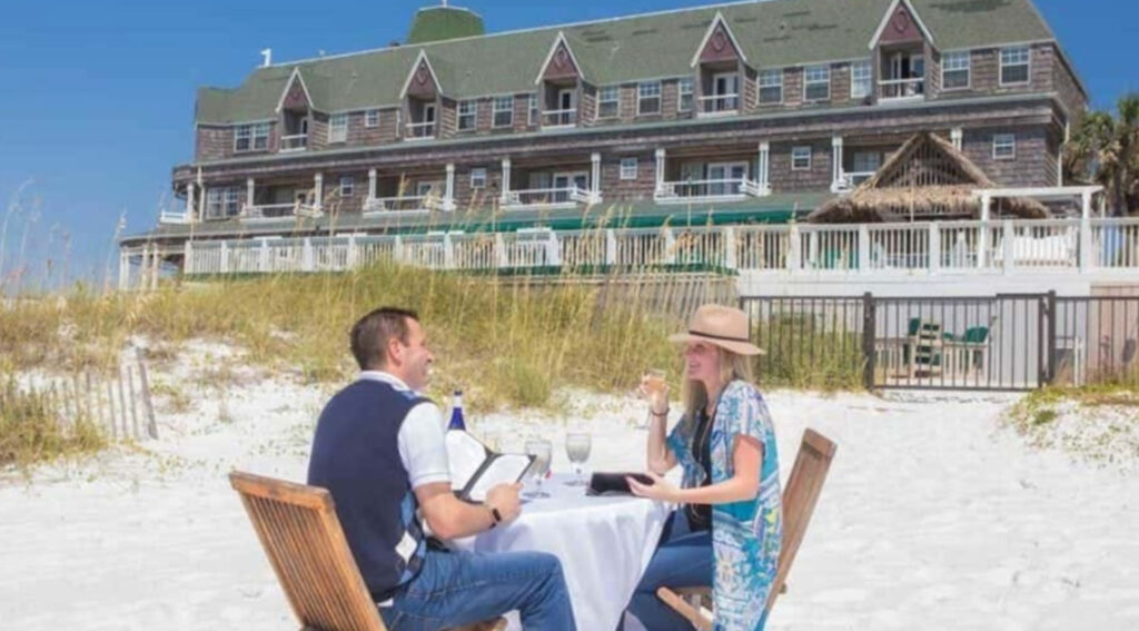 Having a Romantic Dinner Date at Beach Walk Cafe is on eof the fun things to do in Destin Florida for couples.