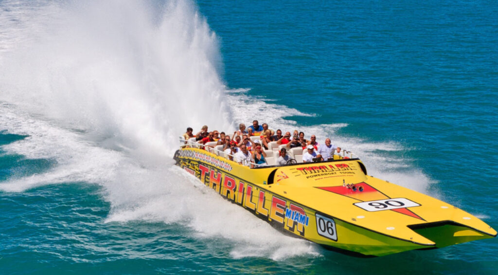 Going on a Speedboat Sightseeing Tour of Miami is one of the best Miami date ideas.