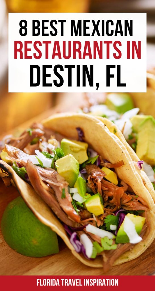Craving some Mexican food in Destin, Florida but not sure where to go? We've got you covered with 8 of the best Mexican restaurants in Destin.  From casual eateries to upscale dining experiences, you won't go wrong with any of these places. 