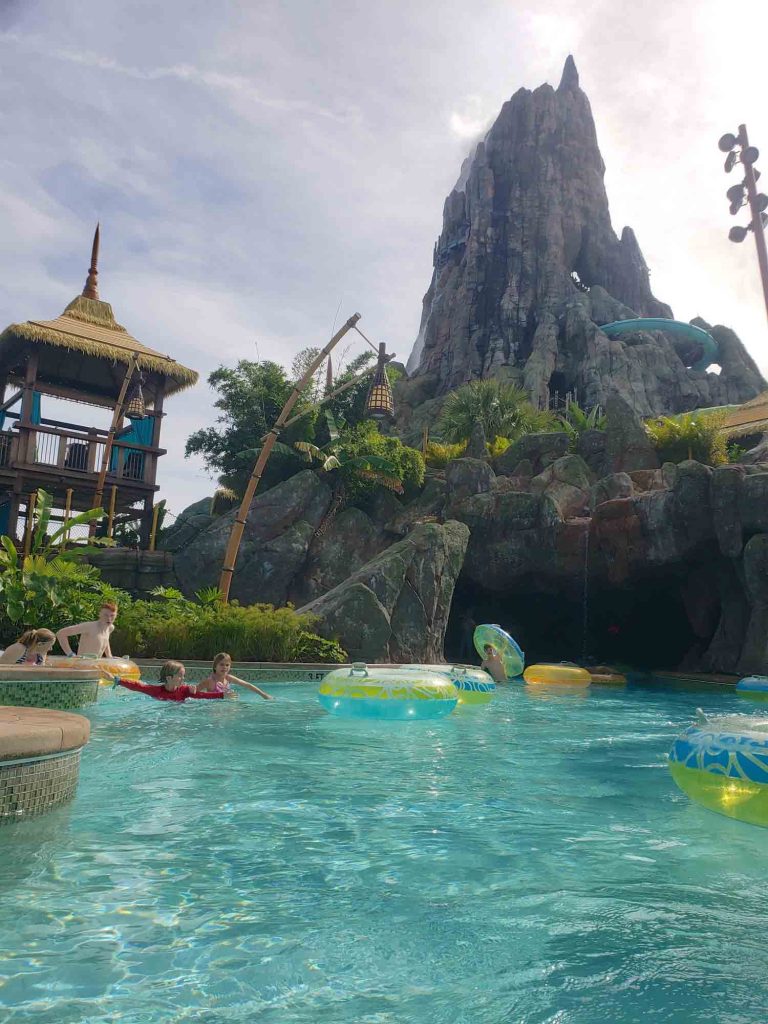 Floating along Universal Volcano Bay’s Kopiko Wai Winding River is one of the fun couple things to do in Orlando.