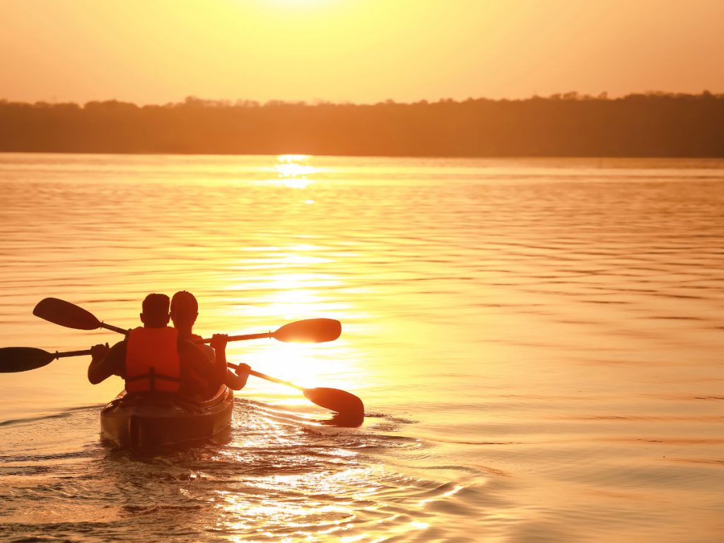Taking a sunset kayak tour is one of the most romantic things to do in Orlando.