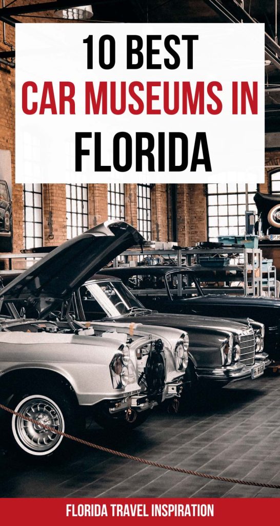 Want to visit some of the best car museums in Florida but not sure where you to go? Then this article will give you 10 of the best Florida car museums not to miss!  Whether you're a seasoned gearhead or just curious about the world of cars, there is a car museum in Florida you'll love. The best part is that these auto museums in Florida are spread all over the state, so no matter where you are, there's likely a car museum nearby.